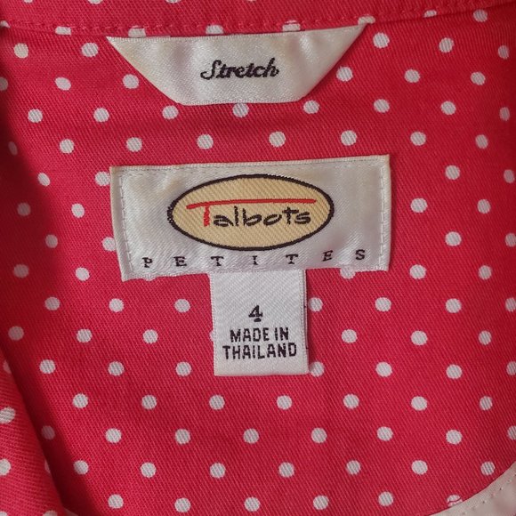 Talbots Red polka dot blazer - Picture 2 of 4